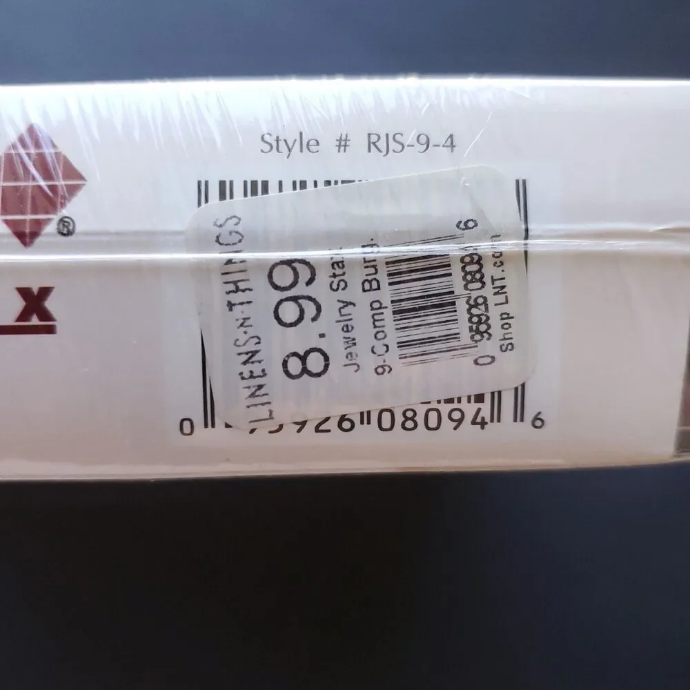 NEATNIX Jewelry Stax 9 Compartment Organizer Burgundy Sealed Style RJS-9-4